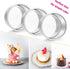 E-far 4 Inch Small Cake Pan Set of 4, Stainless Steel Mini Round Baking Pans, Non-Toxic & Healthy, Dishwasher Safe