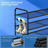 3-Tier Closet 33" SUFAUY Mesh Shoe Rack, Metal Wide Shoe Shelf Heavy Duty, Black