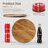 CMLKLZD 12 Inch Acacia Wood Round Tray, Wooden Decorative Serving Coffee Table Tray Centerpiece Candle Holder