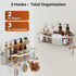 5 2 Pack Orimade Shower Caddy Basket Shelf with Hooks Adhesive Organizer Storage Rack Rust Resistant Wall Mounted