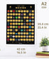 Atlas & Green Top 100 Movies Poster, Scratch Off Movie Poster with 2024 Blockbusters, Bonus Accessories
