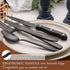 Hiware 24 Pieces Matte Black Silverware Set with Steak Knives for 4, Stainless Steel Flatware Utensils Set