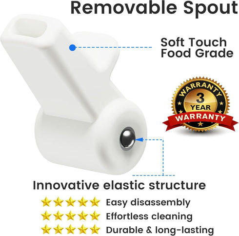 40oz 100% For Travel & Gym Never Drink from a Moldy Lid Again: Hygienic Tumbler, Leakproof Lid & Removable Foldable
