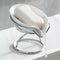 Dobbyby Leaf-Shaped Soap Dish Premium Ceramic Soap Bar Holder with Self-Drainage System