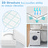 SEISSO Anti Vibration Pads for Washing Machine, Noise Cancelling Washer Pads, Hard Wearing Natural Rubber - 8PCS, White