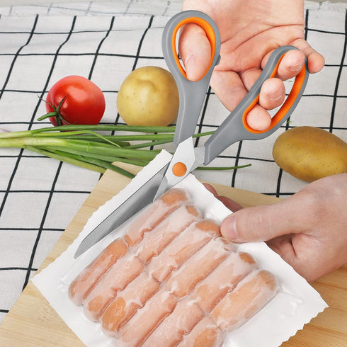 Kitchen Scissors Set, Knife-Grade Stainless Steel, TPR Comfortable Handle, Includes Poultry Shears
