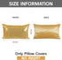 Poise3EHome 12x20inches Sequin Pillow Covers, Satin Decorative Pillow Cases for Throw Pillows, Christmas (Gold, 1PCS)