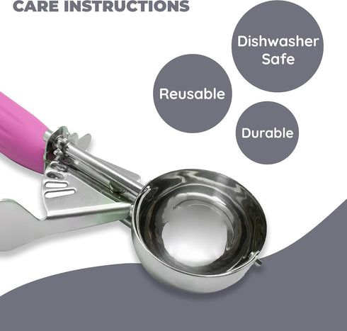 Good Living Ice Cream Scoop, Disher with Trigger Lever and Comfort Grip Handle, 1 Pack