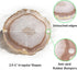 Natural Agate Coaster Set of 4, 3.5-4" Crystalline Geode Stone Coasters for Drinks, Coffee Table Decor, Agate Slices