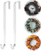 Ripeng 6 Pieces 12 Inch Plastic Wreath Hanger for Front Door - Clear Door Wreath Hooks for Christmas, Halloween Decor