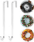 Ripeng 6 Pieces 12 Inch Plastic Wreath Hanger for Front Door - Clear Door Wreath Hooks for Christmas, Halloween Decor