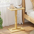 Amazer Bamboo TV Tray Table, Height Adjustable Side Table for Small Spaces, Snack Table for Couch, Bed, Chair, Sofa