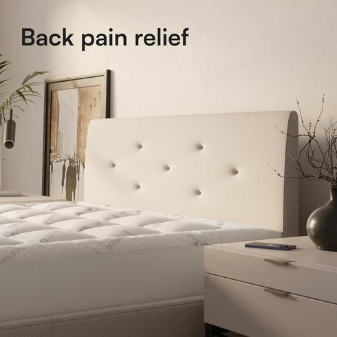 Viscose Made from Bamboo Twin XL Mattress Topper, Thick Cooling Breathable Pillow Top for Back Pain Relief