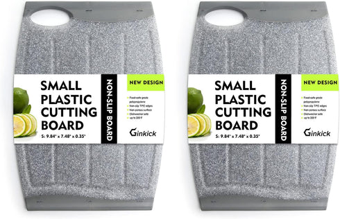 Small Plastic Cutting Board Set of 2, Mini Cutting Board for Small Kitchen Tasks, BPA Free