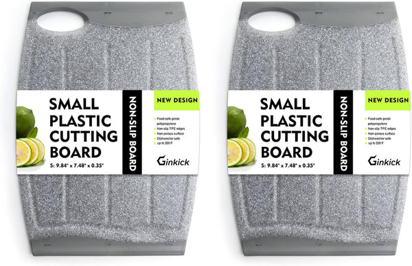 Small Plastic Cutting Board Set of 2, Mini Cutting Board for Small Kitchen Tasks, BPA Free