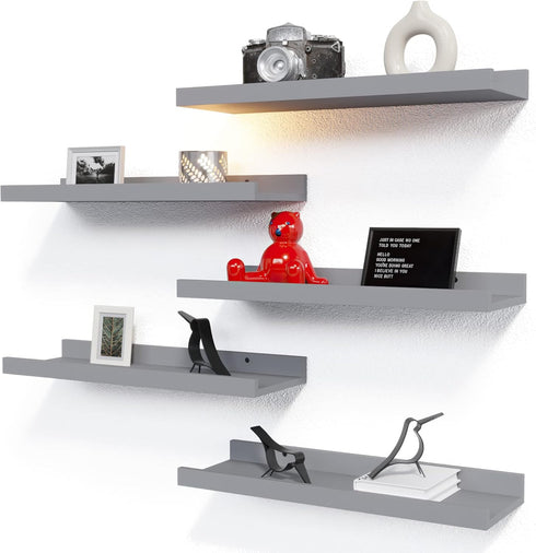 RICHER HOUSE Mounted Shelves for Wall Decor, Modern Picture Ledge Shelf with