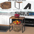 Set of 4 Stackable Counter Shelves, Wood Organizer for Kitchen and Bathroom, Expandable Countertop Racks, Brown