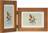 5x7 2 4x6 5x7 Double Hinged Picture Frame, Folding Photo Frame, Walnut-colored Pine Wood with Real Glass, Display