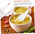 HOMSFOU 4pcs Ceramic Ramen Spoons, Small White Chinese Soup Spoon, Cream Soup Spoon, Japanese Ramen Soup Spoons