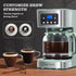 Taylor Swoden 12-Cup Programmable Coffee Maker - Regular & Strong Brew Drip Coffee Machine for Home and Office, Glass