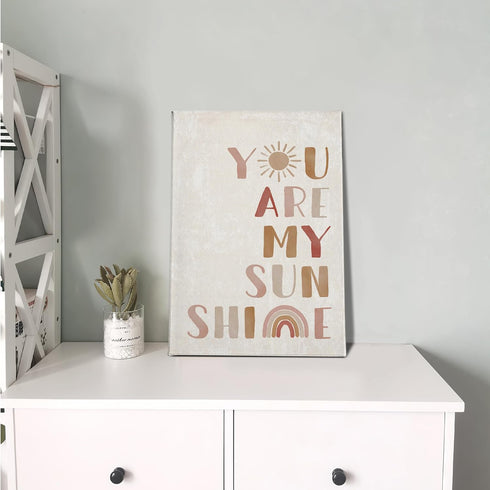 Room(16x24 Inch) PHAMTE Wall Art You Are My Sunshine Wall Decor,Boho Nursery Decor,You Are My Sunshine Boho Sun