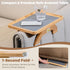 3.5"-13.5" Couch Armrest Table, Foldable Bamboo Sofa Arm Tray for Couch with a Non-Slip Pad, Clip On Couch Arm Table