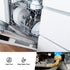CNCT28760-OM Connector, 60 Inch Dishwasher Supply Line with Swivel Elbow, Connects Dishwasher to Water