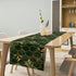 Nitmbi 13x60inch Marble Table Runner,Green Golden Marble Texture Abstract Art Pattern Table Runner for Coffee Table