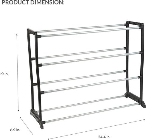 12 Closet Simplify Stackable Shoe Rack | Holds Pairs of Shoes | Maximize & Bedroom Space | Good for Sneakers | Boots |