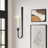 SHOHAYTO Set 2, Black Wall Candle Holder of Metal Wall Mount Candle Sconces Holder, Modern Wall Decoration for Living
