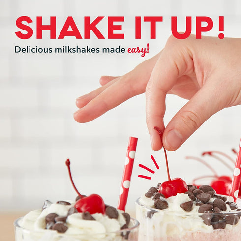Dash Retro Milkshake Maker for Malts, Soda Fountain Drinks, Protein Shakes, Whipping Omelets and Pancake Batter, 2-Speed Settings + Pulse, Recipe Guide Included, 24oz by DASH