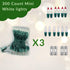 300 Count (3X100) 79.5ft Clear Christmas Lights - Mini Incandescent Warm White String Lights UL Connectable for Indoor