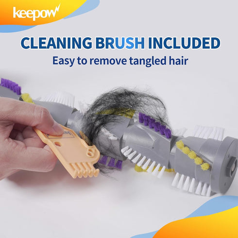 KEEPOW Replacement Parts for Bissell Cleanview Swivel Pet Vacuum - 1 Brush Roll and 1 Vacuum Belt 3031120 with 1