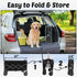 280 Lbs Wagons Carts Foldable, with Adjustable Handle, Black Lightweight Portable, Collapsible Wagon for Beach Trip