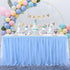Baby Blue Table Skirt for Baby Shower Boy 6ft Light Blue Tulle Tutu Table Cloth for Elephant Birthday Party Decorations