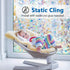 Privacy Film, Rainbow Clings, 3D Decorative Window Vinyl, Removable UV Blocking Sticker (17.5" x 78.7")
