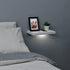 WELLAND White Floating Shelf with Motion Sensor Light, Wall Mounted Storage Shelf, Floating Nightstand for Bedroom