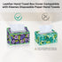 QUISBE (Cream-1 Pack) Tissue Box Cover Holder Compatible with Kleenex Disposable Paper Hand Towels, Leather Paper Towel