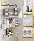 3 Pack Corner Shower Caddy Organizer, Rustproof Corner Shower Shelves, No Drilling Bathroom Corner Shelf with Hooks