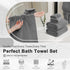 8 Set |2 Sheet,2 Towels,4 Cozy Set Piece Bath Towel Grey Oversized Large Bath Hand Washcloths| Ultra Soft Bath Towel