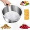 Rice Washer Strainer Bowl: 4-in-1 Washing Bowl for Quinoa, Stainless Steel Rinser for Cleaning Fruits and Vegetables