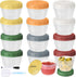 Yomarket 12pcs 2 oz Salad Dressing Container, Reusable Condiment Containers Sauce Cups