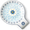 Hand Painted 5.5" Ceramic Spoon Rest, Blue Pattern Utensil Holder for Stove Top, Great Cooking Gifts