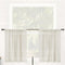 Clean Window Textured Slub Stripe 2-Pack Anti-Dust Allergy/Pet Friendly Sheer Cafe Curtain Pair, 52" W x 24" L