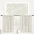 Clean Window Textured Slub Stripe 2-Pack Anti-Dust Allergy/Pet Friendly Sheer Cafe Curtain Pair, 52" W x 24" L