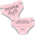 Big Dot of Happiness Pink Winter Wonderland - Diaper Shaped Raffle Ticket