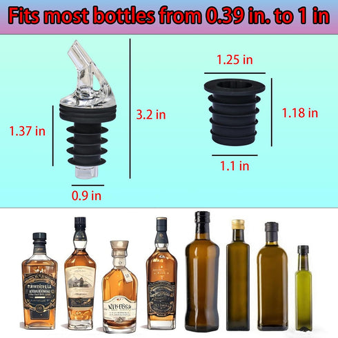 ziHenryDa spoutLeak-Proof,4-piece 8 Olive Oil Pour Spout for Olive Oil Dispenserfor big-small bottle olive oil
