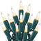 Meteds Christmas Lights 50 Count Clear Mini Lights Green Wire UL Certified