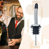 CHENGU 72 Set Pcs Liquor Spout Stainless Steel Bottle Pourers Tapered Liquor Pourers with Rubber Dust Caps Tapered