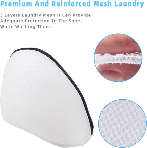 GOGOODA 2PCS Multi-use Shoe Wash Bags, Laundry Mesh Bags for Sneakers, Flat Shoes, etc.